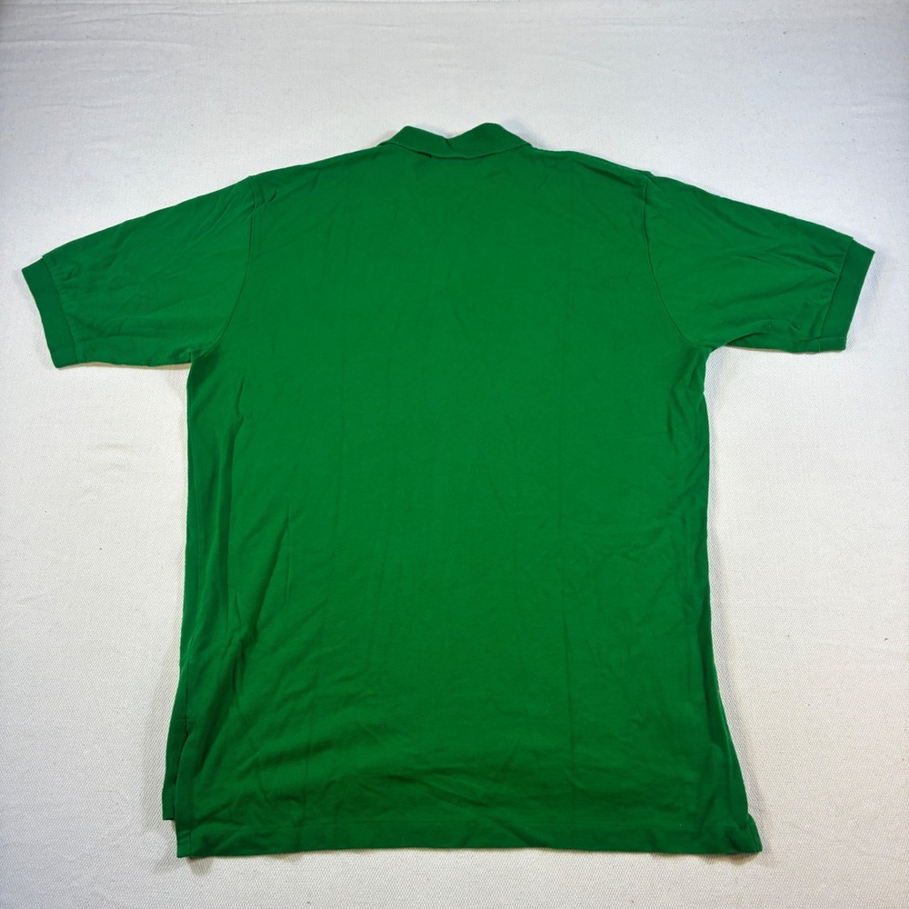 Vintage Polo Ralph Lauren Green Polo Shirt Men's Large Red Pony Logo 100% Cotton